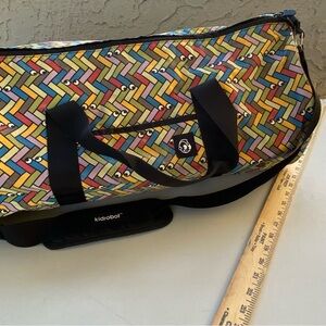 Kidrobot Graphic Duffel Bag Detachable Strap Street Art Era Polyester Carryall